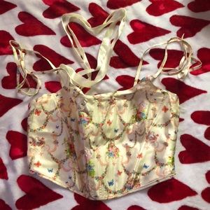 Cute satin bunny corset💗💗